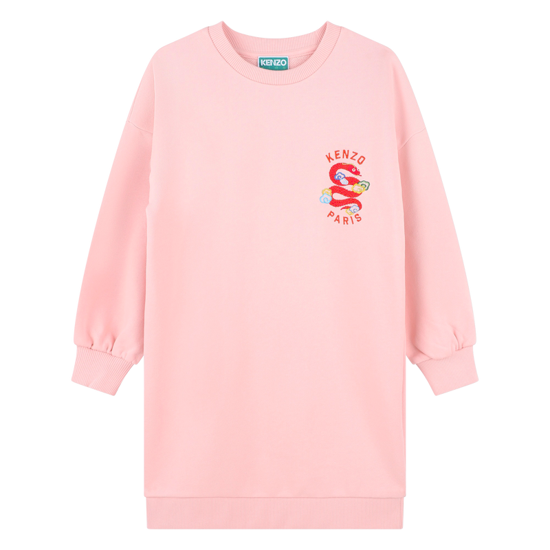 Robe droite avec broderies KENZO KIDS 
                    FILLE