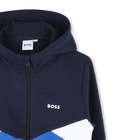 Cardigan zipp&eacute; &agrave; capuche BOSS 
                    GARCON
