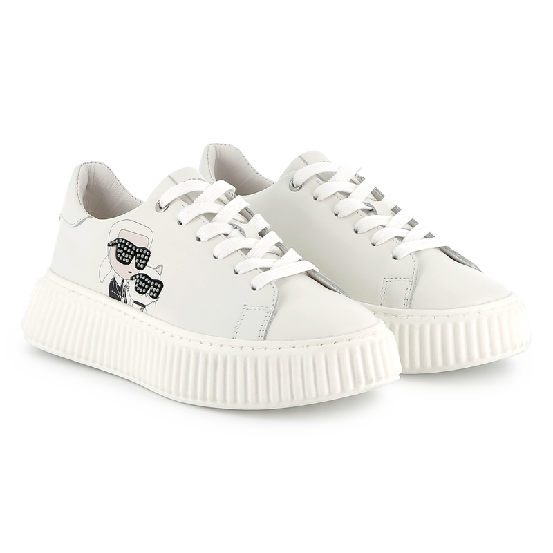 Baskets basses à lacets KARL LAGERFELD KIDS 
                    FILLE