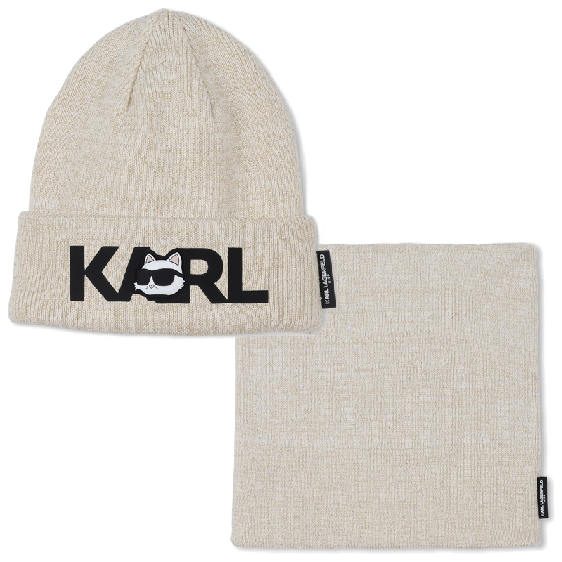 Ensemble bonnet + tour de cou KARL LAGERFELD KIDS 
                        FILLE