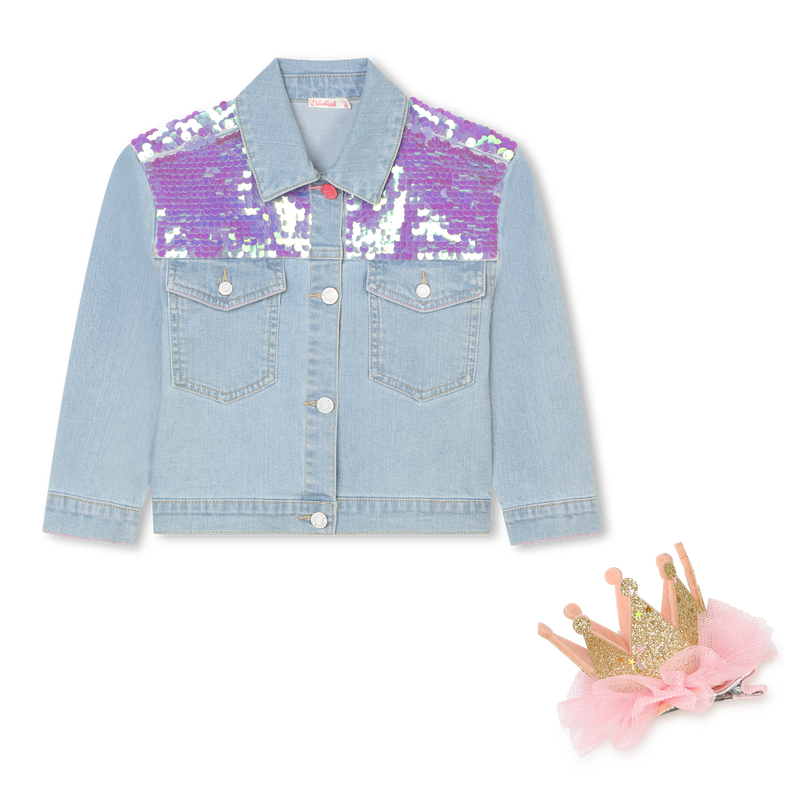 Veste en jean et barrette BILLIEBLUSH 
                    FILLE