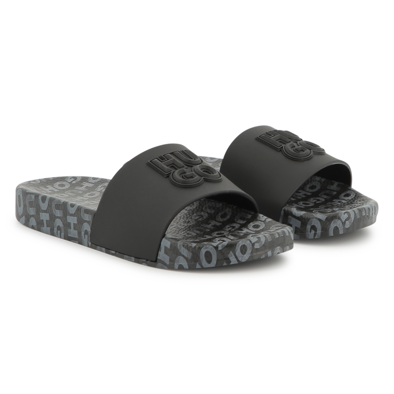 Claquettes badg&eacute;es Hugo 
                        GARCON