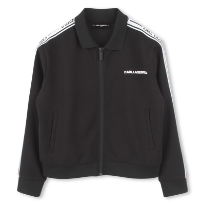 Cardigan zippé à poches KARL LAGERFELD KIDS GARCON