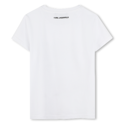 T-shirt avec imprim&eacute; plac&eacute; KARL LAGERFELD KIDS FILLE