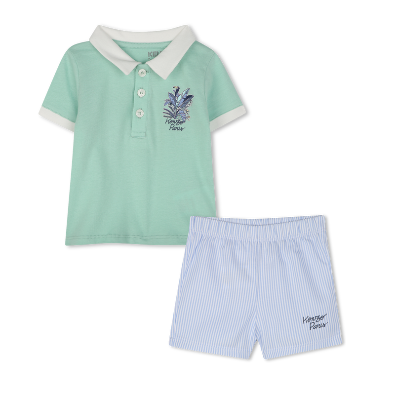 Polo et short en coton KENZO KIDS 
                    GARCON
