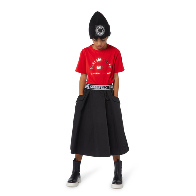 Bottines en cuir de vachette KARL LAGERFELD KIDS FILLE