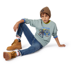 Sweat-shirt en molleton gratt&eacute; TIMBERLAND 
                    GARCON