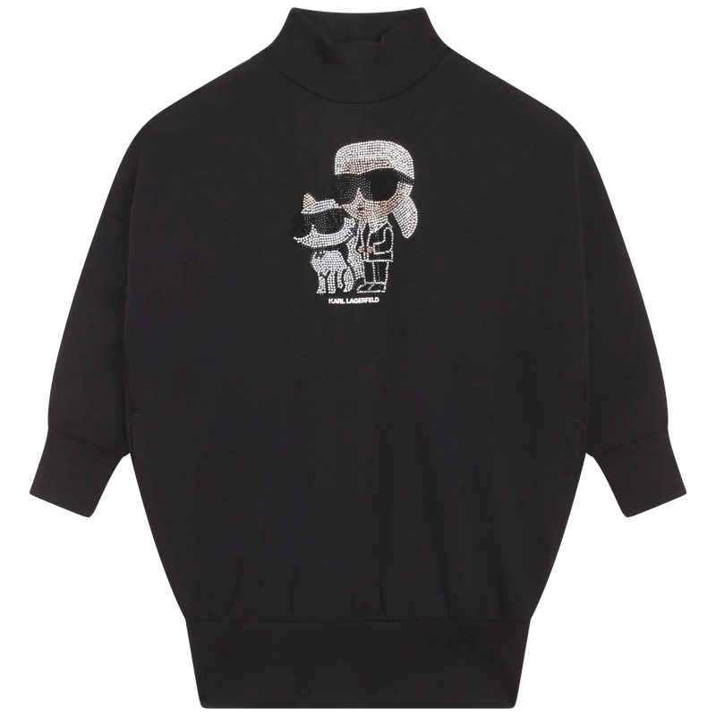 Robe sweat-shirt avec strass KARL LAGERFELD KIDS 
                    FILLE