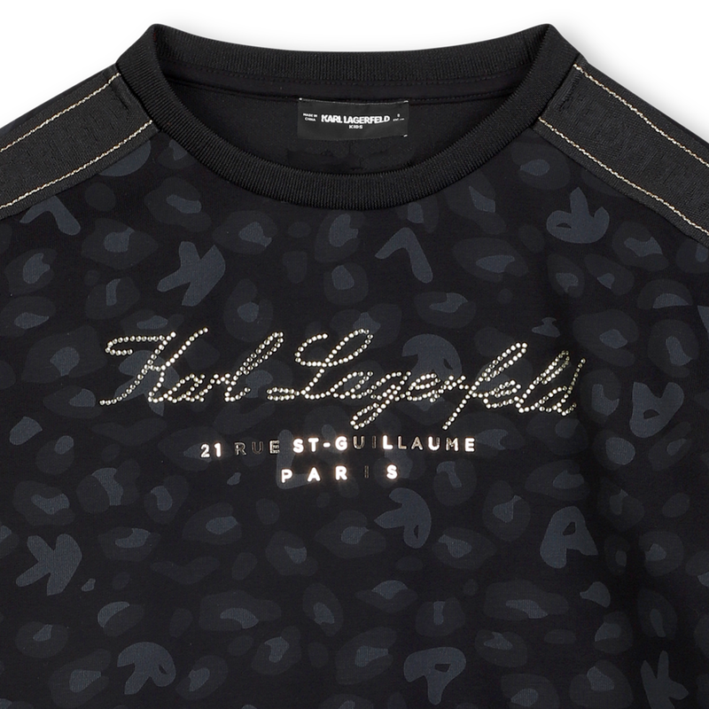 Sweat-shirt en double jersey KARL LAGERFELD KIDS 
                    FILLE