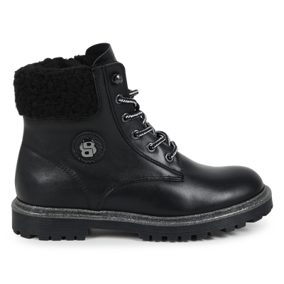 Bottines en cuir de vachette lacets et fermeture BOSS FILLE