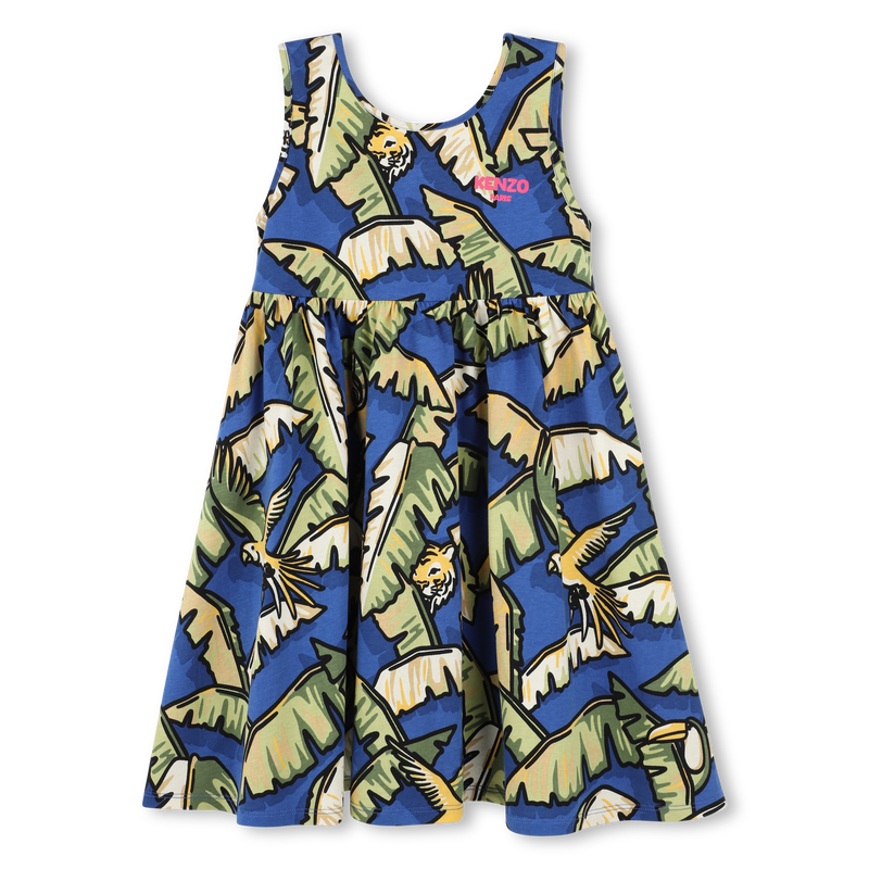 Robe à bretelles en coton KENZO KIDS 
                    FILLE