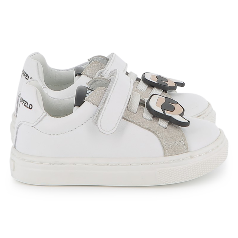 Baskets basses en cuir de vachette KARL LAGERFELD KIDS 
                    UNISEXE