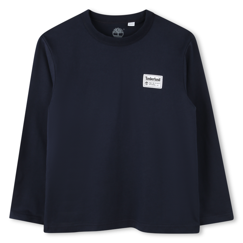 T-shirt uni avec &eacute;tiquette TIMBERLAND 
                        GARCON