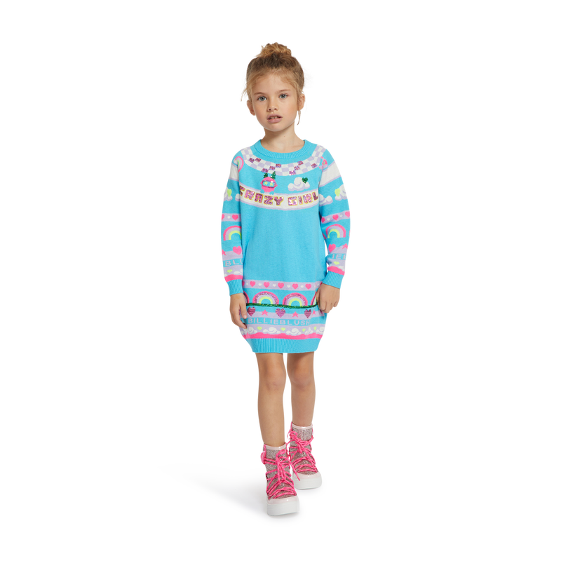 Robe pull jacquard ornée de sequins BILLIEBLUSH 
                    FILLE