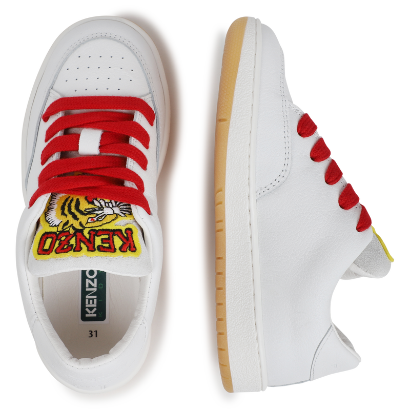 Baskets en cuir avec lacets KENZO KIDS 
                    UNISEXE
