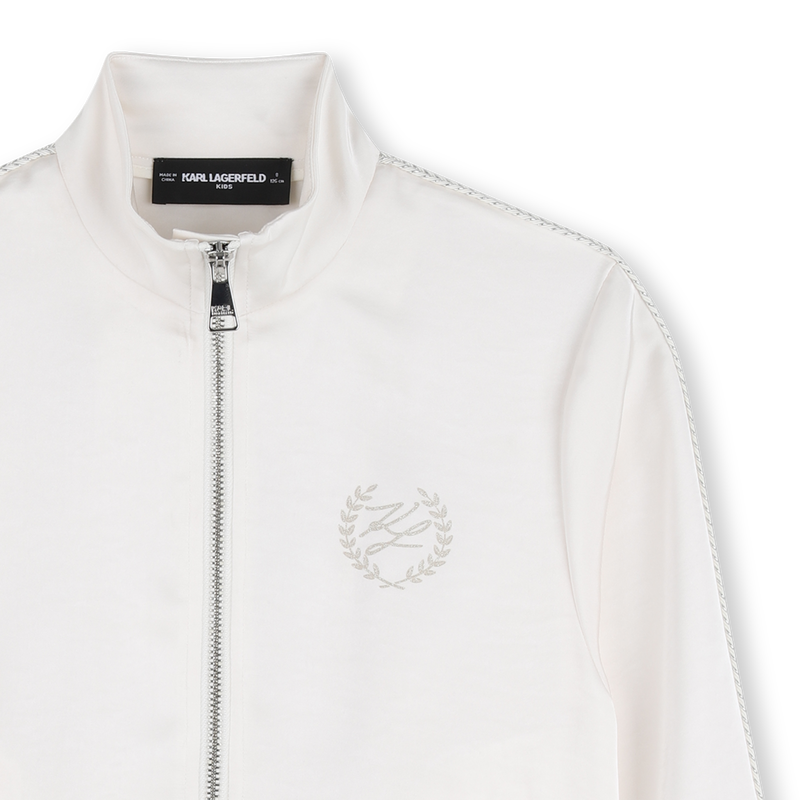 SWEAT ZIPP&Eacute; &Agrave; CAPUCHE KARL LAGERFELD KIDS 
                        FILLE