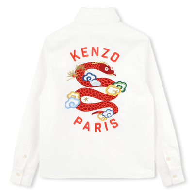 Chemise en coton avec broderie KENZO KIDS GARCON