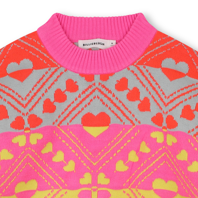 Pull tricot motifs coeurs BILLIEBLUSH 
                    FILLE