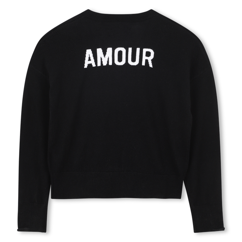 Pull col V dos contrast&eacute; ZADIG & VOLTAIRE 
                        FILLE