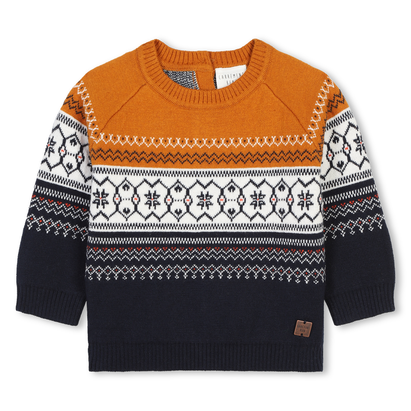 Pull en jacquard CARREMENT BEAU 
                    GARCON