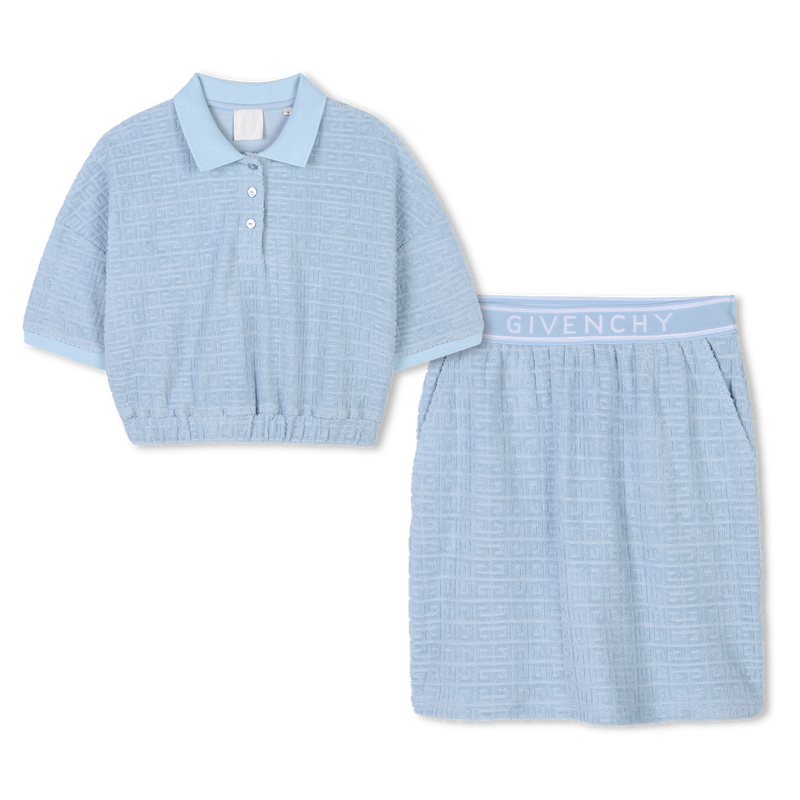 Polo et jupe en jacquard GIVENCHY 
                    FILLE