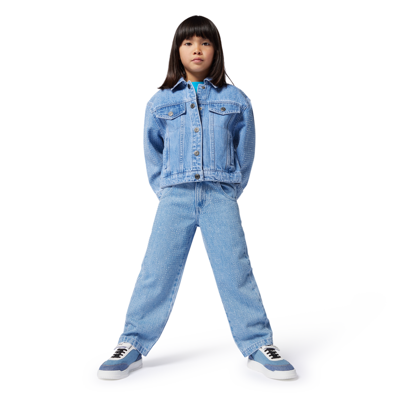 Jean avec strass transparents THE MARC JACOBS 
                    FILLE