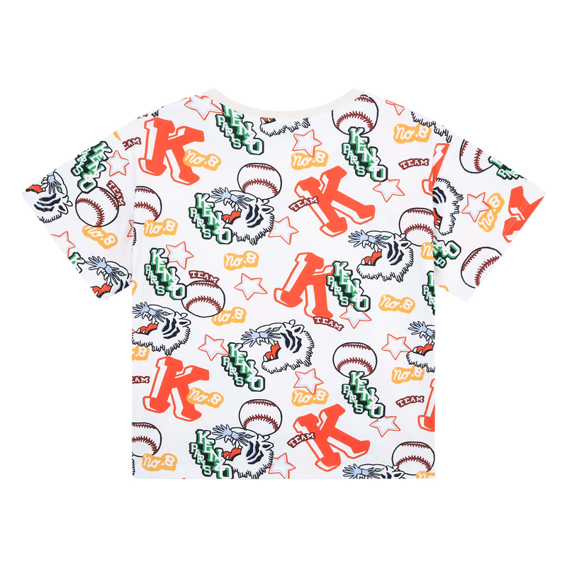 T-shirt en coton imprimé KENZO KIDS 
                    GARCON