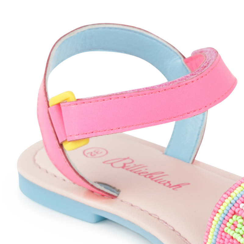 Sandales en cuir de vachette BILLIEBLUSH 
                    FILLE