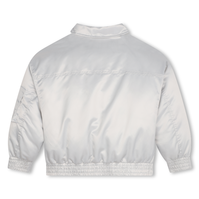 Blouson zipp&eacute; effet satin&eacute; DKNY 
                        FILLE