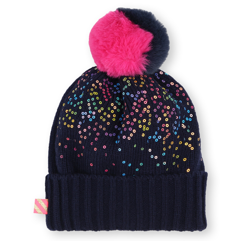 Bonnet &agrave; pompon orn&eacute; de sequins BILLIEBLUSH 
                        FILLE