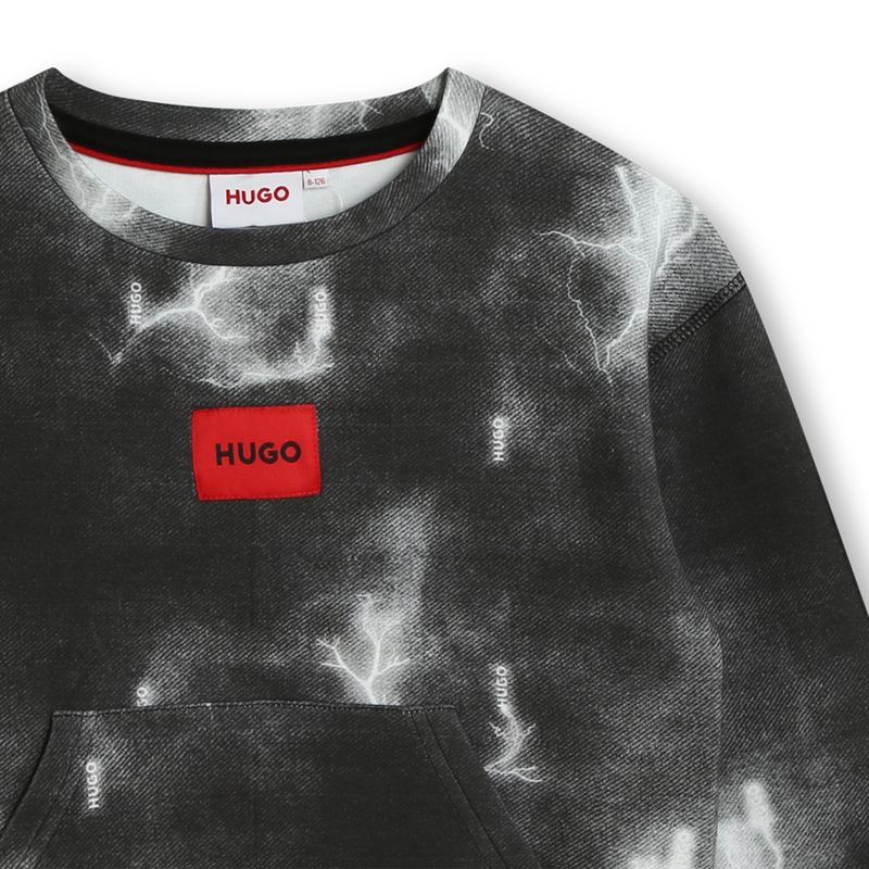 Sweat-shirt imprimé avec poche Hugo 
                    GARCON