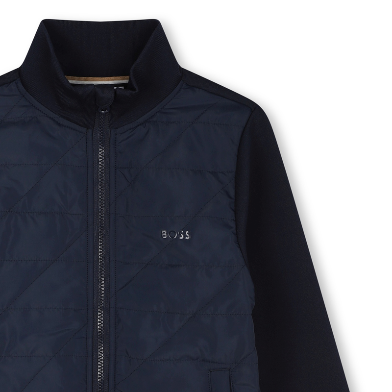 Cardigan bimatière zippé BOSS 
                    GARCON