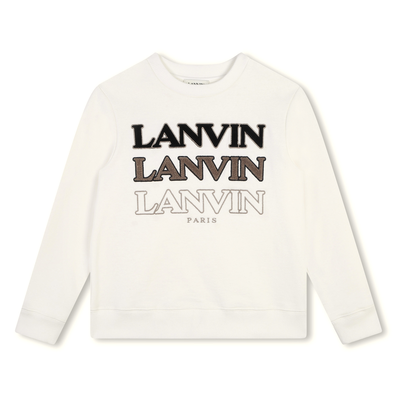 Sweat-shirt à col rond et sigle LANVIN 
                    GARCON