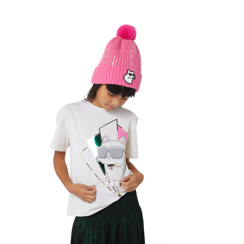 T-shirt avec imprimé placé KARL LAGERFELD KIDS 
                    FILLE