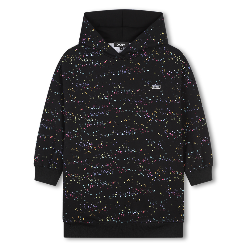 Robe imprim&eacute;e &agrave; capuche DKNY 
                        FILLE