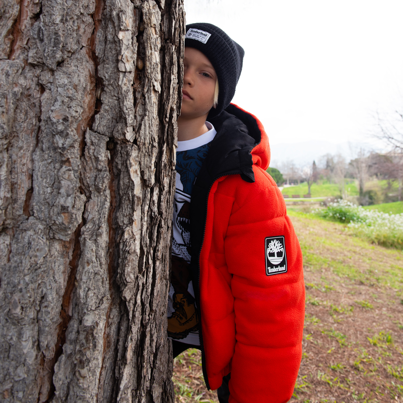 Bonnet à pompon en tricot TIMBERLAND 
                    GARCON