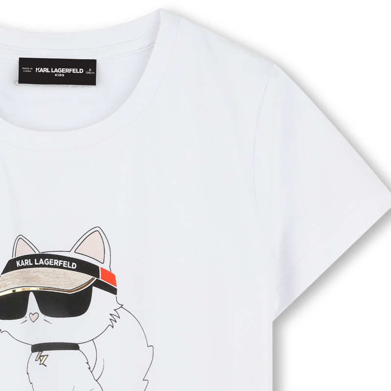 T-shirt avec imprim&eacute; plac&eacute; KARL LAGERFELD KIDS 
                        FILLE