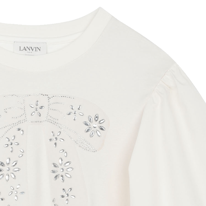 T-shirt avec noeud et strass