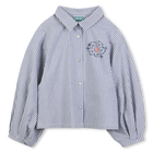 Blouse &agrave; rayures en coton KENZO KIDS 
                    FILLE