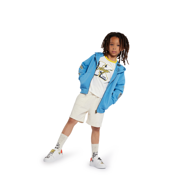 Baskets en cuir avec bande auto-agrippante KENZO KIDS 
                    UNISEXE