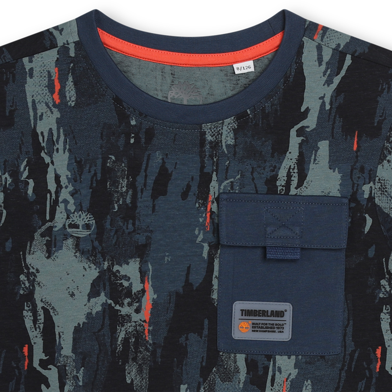 T-shirt multicolore avec poche TIMBERLAND 
                    GARCON