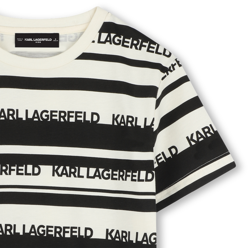 T-shirt à manches courtes rayé KARL LAGERFELD KIDS 
                    GARCON