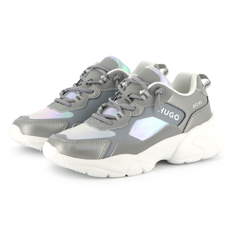 Baskets lac&eacute;es bi-mati&egrave;res Hugo 
                        FILLE