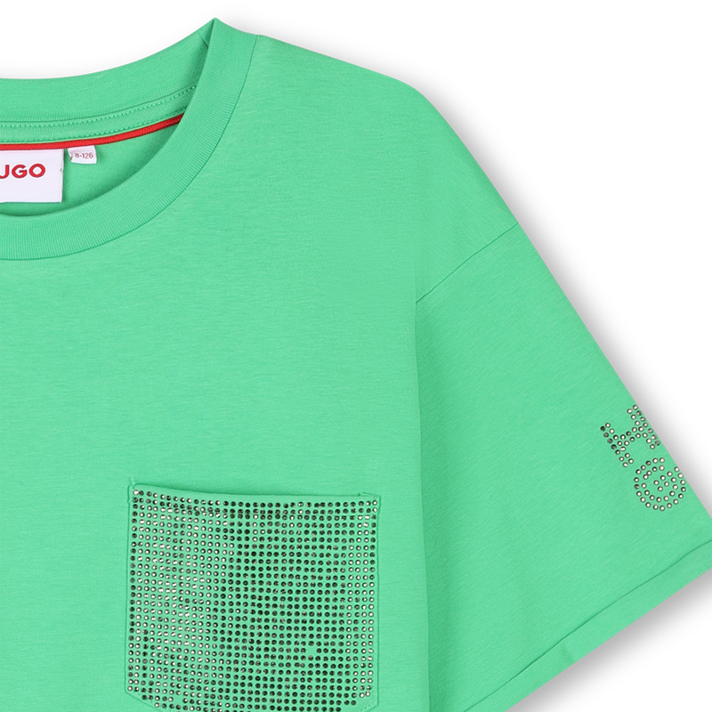 T-shirt &agrave; manches courtes Hugo 
                        FILLE