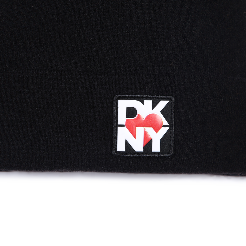 Bonnet &agrave; revers en tricot DKNY 
                        FILLE