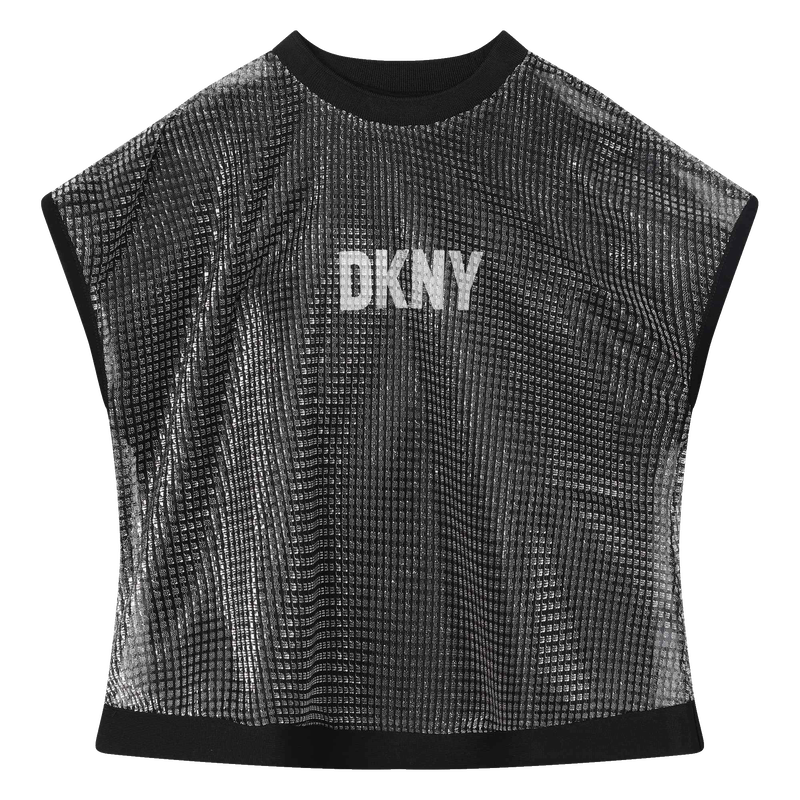 T-shirt cérémonie en tissu en maille ajouré DKNY 
                    FILLE