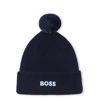 Bonnet tricot avec pompon BOSS GARCON
