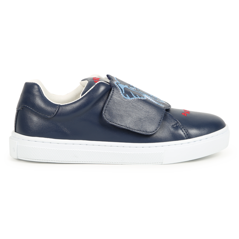 Baskets en cuir avec bande auto-agrippante KENZO KIDS 
                    UNISEXE