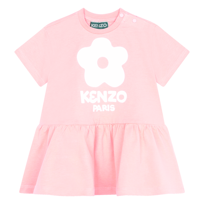 Robe manches courtes en coton KENZO KIDS 
                    FILLE