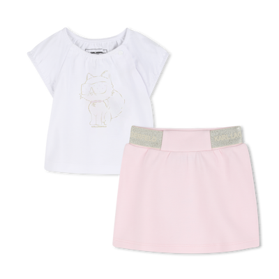 ENSEMBLE T-SHIRT ET JUPE KARL LAGERFELD KIDS FILLE